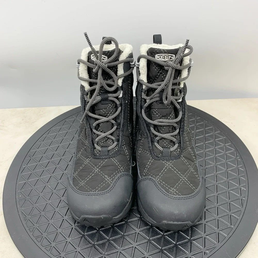 KEEN Boots Women Size 7 Shoes Terradora II Black Dry‎ Waterproof Lined Tie